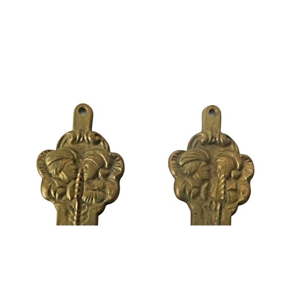 Vintage Brass Serpent Wall Hook Dutch Mythical Fish Serpent - Picture 2 of 4